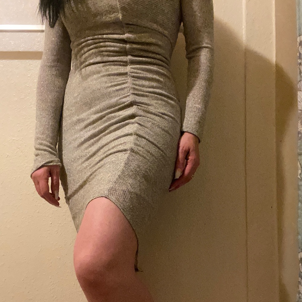 Gold sexy dress